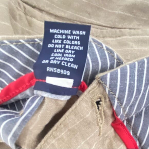 Cremieux Tan Linen Pin Striped Trousers Quiet Luxury Old Money Mafia Mens 40 - Picture 11 of 13